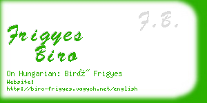 frigyes biro business card